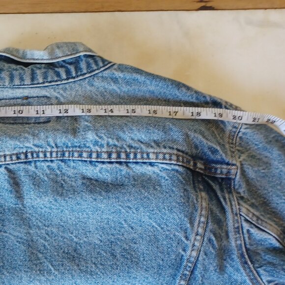Vintage 80s Levis Denim Blue Jean Trucker Jacket 70506-0217 Size 46 Made in USA - Picture 14 of 16
